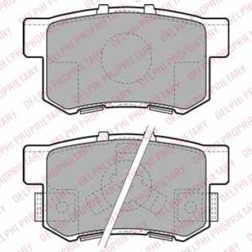 DELPHI LP1972 - колодки тормозные, задние