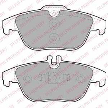 Колодки тормозные дисковые для MERCEDES C(S204,W204), E(A207), GLK(X204) <b>DELPHI LP2029</b>
