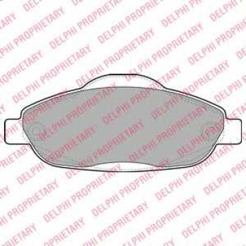 Колодки тормозные дисковые для PEUGEOT 3008, 308(4A#,4C#) <b>DELPHI LP2070</b>