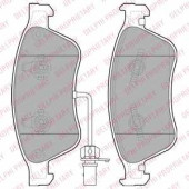 Колодки тормозные дисковые для AUDI A6(4F2,C6), A8(4E#) / VW PHAETON(3D#) <b>DELPHI LP2072</b>