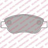 Колодки тормозные дисковые для RENAULT MEGANE(BM0/1#,CM0/1#,LM0/1#), SCENIC(JM0/1#) <b>DELPHI LP2075</b>