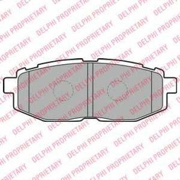 Колодки тормозные дисковые для SUBARU LEGACY(BM,BR), TRIBECA(B9) <b>DELPHI LP2076</b>