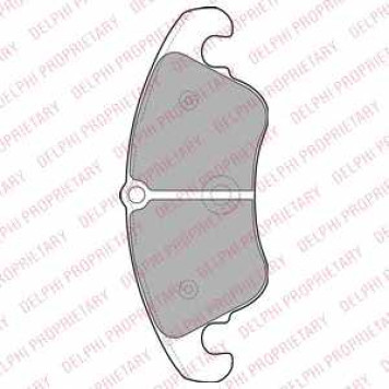 Колодки тормозные дисковые для AUDI A4(8K2,8K5,8KH,B8), A5(8F7,8T3,8TA), Q5(8R) / FORD FOCUS(DA#) <b>DELPHI LP2077</b>
