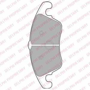 Колодки тормозные дисковые для MERCEDES C(C204,S204,W204), CLS(C218), E(A207,C207,S212,W212) <b>DELPHI LP2099</b>