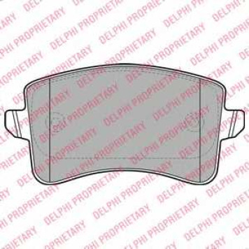 Колодки тормозные дисковые для AUDI A4(8K2,8K5,8KH,B8), A5(8F7,8T3,8TA), Q5(8R) <b>DELPHI LP2106</b>