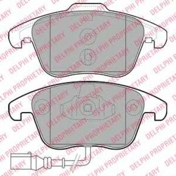 Колодки тормозные дисковые для AUDI Q3(8U) / VW SHARAN(7N1,7N2), TIGUAN(5N#) <b>DELPHI LP2110</b>