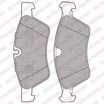 Колодки тормозные дисковые для MERCEDES GL(X164), M(W164), R(V251,W251) <b>DELPHI LP2125</b>