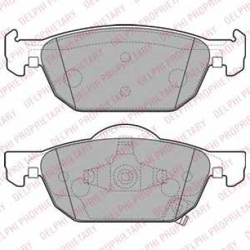 Колодки тормозные дисковые для HONDA ACCORD(CU), CIVIC(FB,FG,FK) <b>DELPHI LP2144</b>