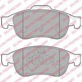 Колодки тормозные дисковые для FIAT 500X / JEEP RENEGADE / OPEL ASTRA / RENAULT CAPTUR, FLUENCE, GRAND, MEGANE, SCENIC <b>DELPHI LP2152</b>
