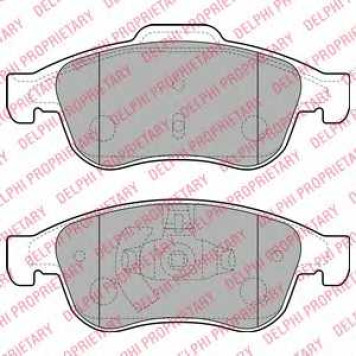 Колодки тормозные дисковые для FIAT 500X / JEEP RENEGADE / OPEL ASTRA / RENAULT CAPTUR, FLUENCE, GRAND, MEGANE, SCENIC <b>DELPHI LP2152</b>