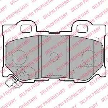 Колодки тормозные дисковые для INFINITI FX, G / NISSAN 370 Z(Z34) <b>DELPHI LP2157</b>