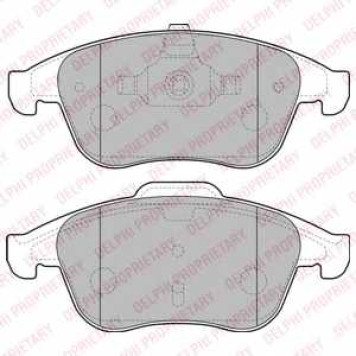Колодки тормозные дисковые для OPEL ASTRA / RENAULT GRAND, LAGUNA, LATITUDE, MEGANE, SCENIC <b>DELPHI LP2181</b>