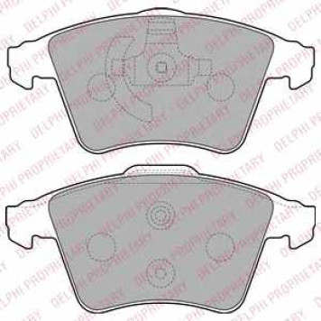 Колодки тормозные дисковые для VW MULTIVAN(7EF, 7EM, 7EN, 7HF, 7HM, 7HN), TRANSPORTER(7E, 7EA, 7EB, 7EF, 7EG, 7EH, 7EJ, 7HA, 7HB, 7HF, 7HH, 7HJ, 7JD, 7JE) <b>DELPHI LP2225</b>