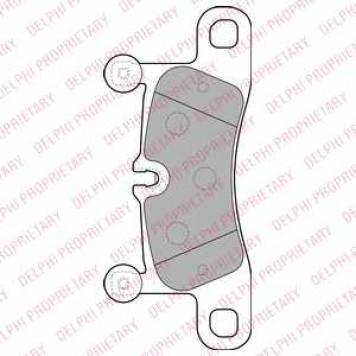 Колодки тормозные дисковые для PORSCHE CAYENNE(92A) / VW TOUAREG(7P5) <b>DELPHI LP2233</b>