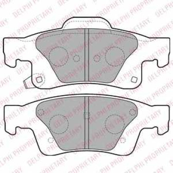 Колодки тормозные дисковые для JEEP GRAND CHEROKEE(WK,WK2) <b>DELPHI LP2251</b>