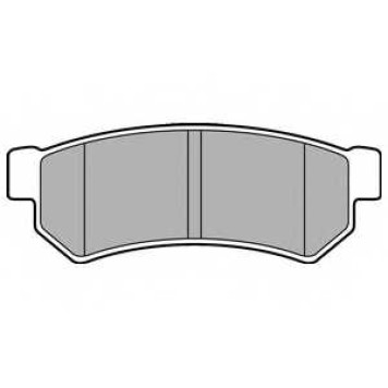 Колодки тормозные дисковые для CHEVROLET LACETTI(J200), NUBIRA <b>DELPHI LP2502</b>