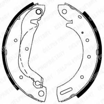 Комплект тормозных колодок для FORD MAVERICK(UDS,UNS) / NISSAN SERENA(C23M), TERRANO(R20) <b>DELPHI LS1827</b>