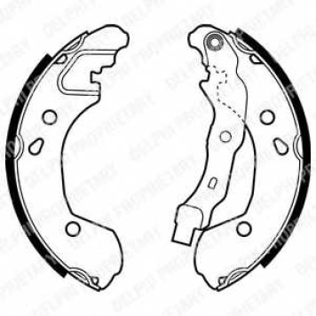 Комплект тормозных колодок для NISSAN MICRA(K12), NOTE(E11) / RENAULT CLIO(BB0/1/2#, BR0/1, CB0/1/2#, CR0/1, KR0/1#), MODUS(F/JP0#) <b>DELPHI LS1965</b>