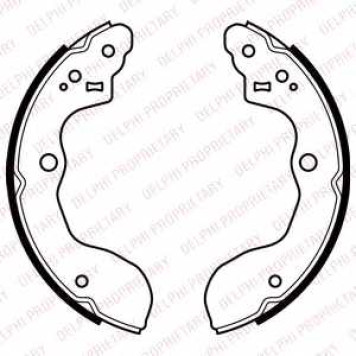 Комплект тормозных колодок для MITSUBISHI L 300(P0#W,P1#W,P2#W) / SUZUKI SX4(EY,GY) <b>DELPHI LS2071</b>