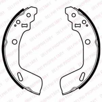 Комплект тормозных колодок для SUZUKI SWIFT(FZ,NZ) <b>DELPHI LS2073</b>