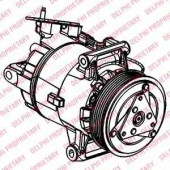 Компрессор кондиционера для NISSAN QASHQAI / QASHQAI +2(JJ10,J10) <b>DELPHI TSP0155927</b>