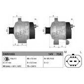 Генератор 70А для OPEL AGILA(A) (H00), ASTRA(L08,L35,L48), COMBO, CORSA(F68, W5L,F08), MERIVA, TIGRA TwinTop <b>DENSO DAN1055</b>