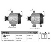 Генератор 150А для LEXUS GX(URJ15#), LX(URJ201) / TOYOTA LAND CRUISER 200(UZJ2#,VDJ2#) <b>DENSO DAN1205</b>