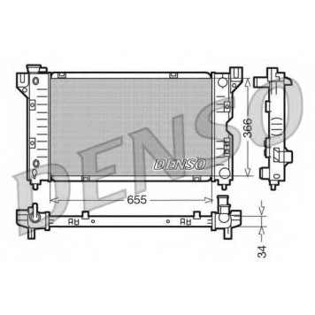 Радиатор охлаждения двигателя DENSO DRM06010