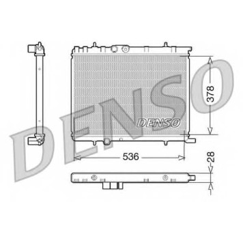 Радиатор охлаждения двигателя DENSO DRM07021