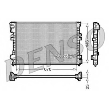 Радиатор охлаждения двигателя DENSO DRM07055