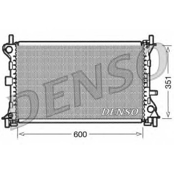 Радиатор охлаждения двигателя DENSO DRM10052