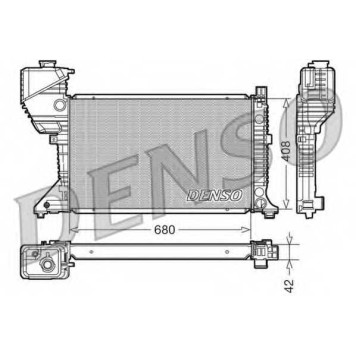Радиатор охлаждения двигателя DENSO DRM17017