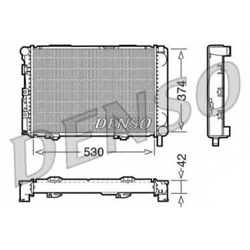 Радиатор охлаждения двигателя DENSO DRM17025