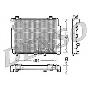 Радиатор охлаждения двигателя DENSO DRM17074