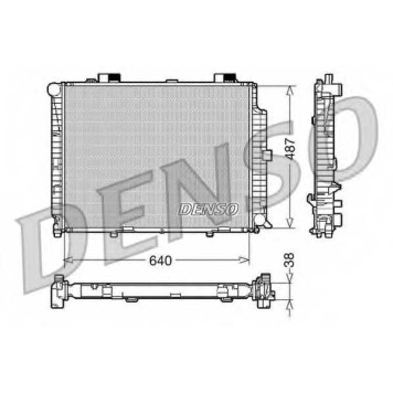 Радиатор охлаждения двигателя DENSO DRM17087