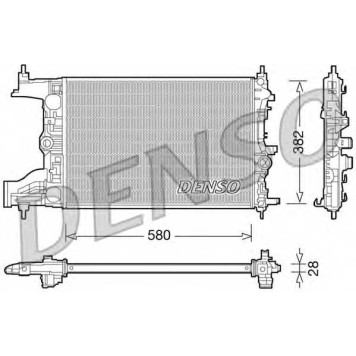 Радиатор охлаждения двигателя DENSO DRM20096