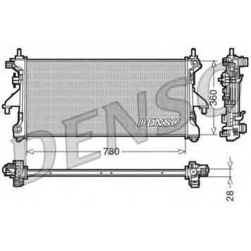 Радиатор охлаждения двигателя DENSO DRM21101