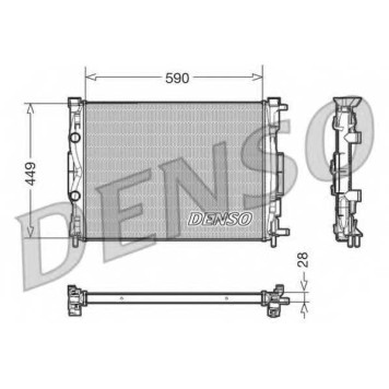 Радиатор охлаждения двигателя DENSO DRM23056