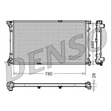 Радиатор охлаждения двигателя DENSO DRM23098
