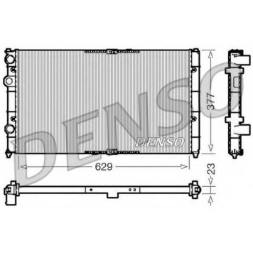 Радиатор охлаждения двигателя DENSO DRM26040