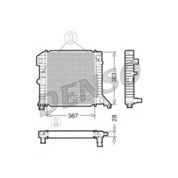 Радиатор охлаждения двигателя DENSO DRM33020
