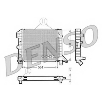 Радиатор охлаждения двигателя DENSO DRM33021