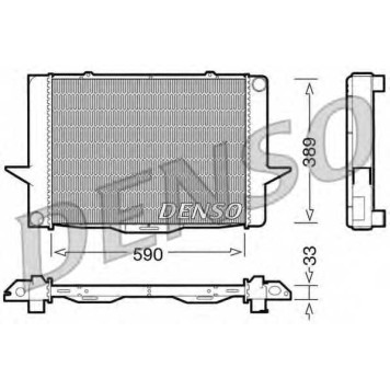 Радиатор охлаждения двигателя DENSO DRM33040