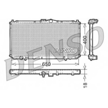 Радиатор охлаждения двигателя DENSO DRM45010