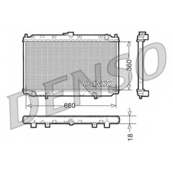 Радиатор охлаждения двигателя DENSO DRM46011
