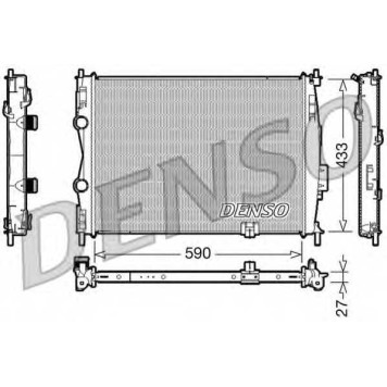 Радиатор охлаждения двигателя DENSO DRM46019