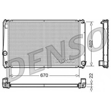 Радиатор охлаждения двигателя DENSO DRM50053