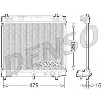 Радиатор охлаждения двигателя DENSO DRM50070