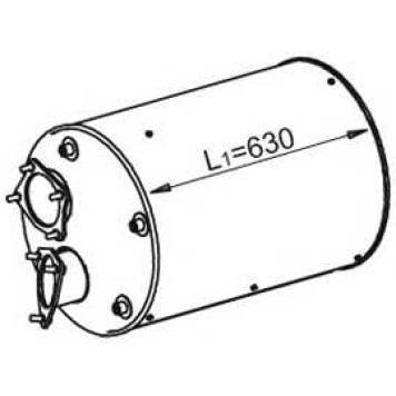 Средний глушитель выхлопных газов DINEX 21333