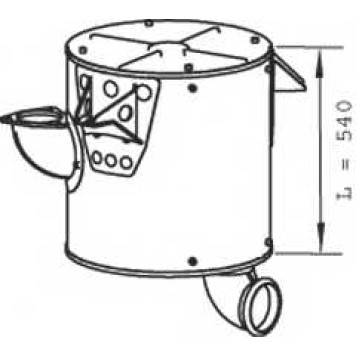 Средний глушитель выхлопных газов DINEX 21388